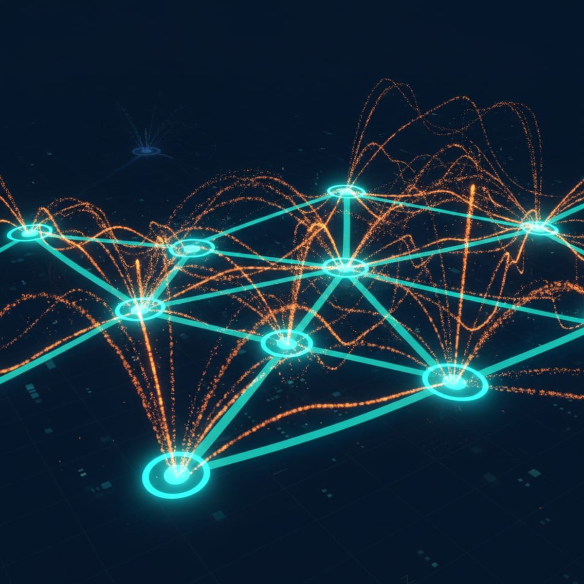 Network visualization showing backlink infrastructure deployment